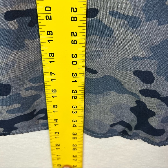 True Nation Blue Camo Sport Button up Short Sleeve Shirt 7XL Plus - Picture 6 of 9